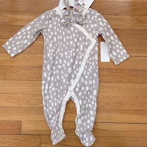 Matching Onesie & Bow 3-6 Months NWT